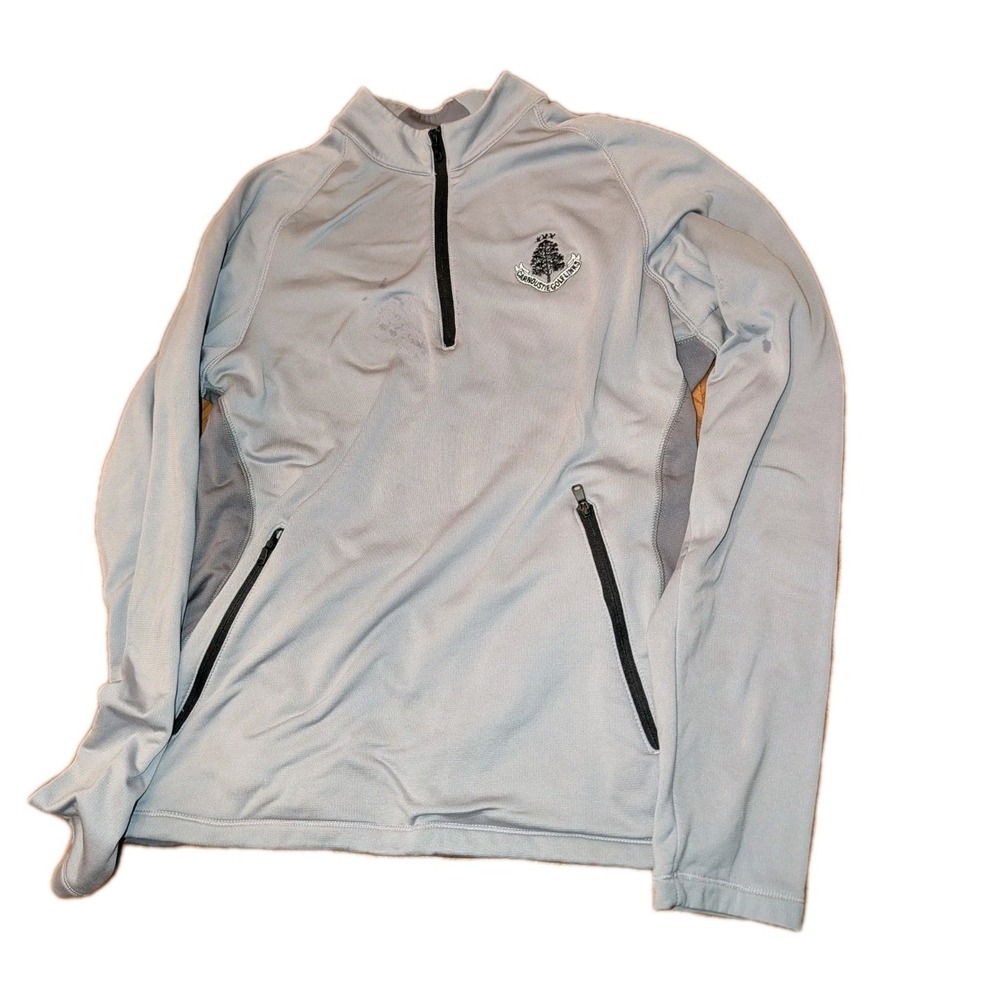 Adidas Climaheat Golf Pullover Men's‎ Small Gray 1/4 Zip Carnoustie Golf Links